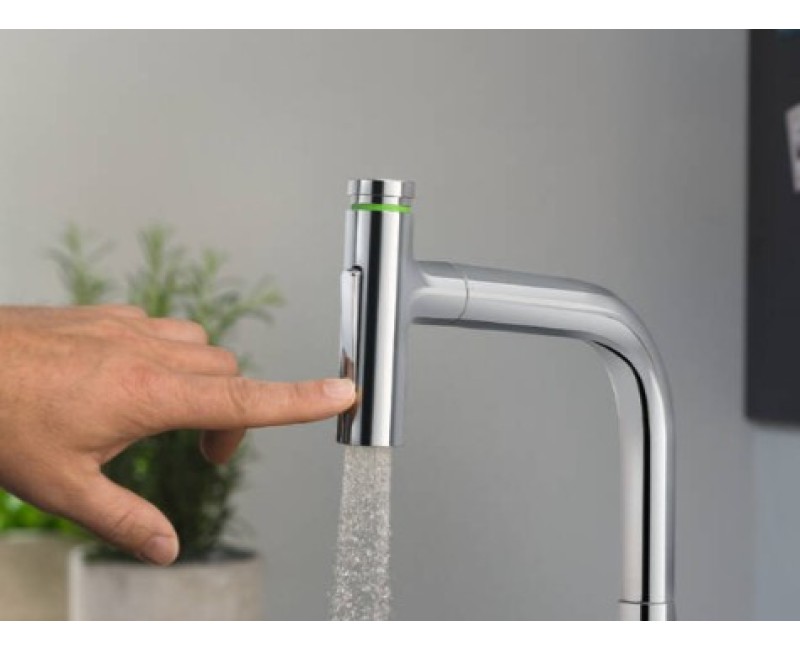 Virtuves maisītājs Hansgrohe Metris Select M71 200 2j izvelkamu galvu sBox 73818000 Hromēts