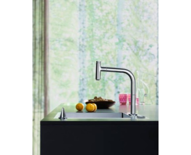 Virtuves maisītājs Hansgrohe Metris Select M71 200 2j izvelkamu galvu sBox 73818000 Hromēts