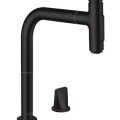 Virtuves maisītājs Hansgrohe Metris Select M71 200  ar izvelkamu galvu 2jet un sBox  73818670 Melns matēts