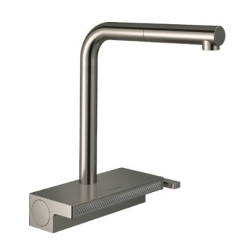 Virtuvinis kranas Hansgrohe Aquno Select M81 2j ištraukiama galva 73836800 nerūdijančio plieno apdaila