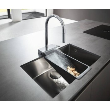 Смеситель для кухни Hansgrohe Aquno Select M81 170 с выдвижной головкой на 3 отверстия 73837000 Хром