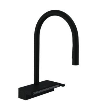 Смеситель для кухни Hansgrohe Aquno Select M81 170 3-позиционный выдвижной излив 73837670 Черный матовый