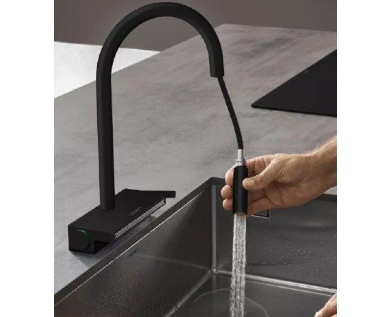 Virtuves maisītājs Hansgrohe  Aquno Select M81 170 3j izvelkamu galvu 73837670 Melns Matēts