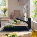 Смеситель для кухни Hansgrohe Zesis M33 150 2j  с выдвижной головкой 74820670 Черный матовый