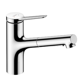 Смеситель для кухни Hansgrohe Zesis M33 150 2jet с выдвижной головкой 74821000 Хром