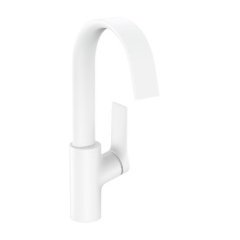 Vonios praustuvo maišytuvas Hansgrohe Vivenis 210 su pasukamu snapu 75032700 Baltas Matinis