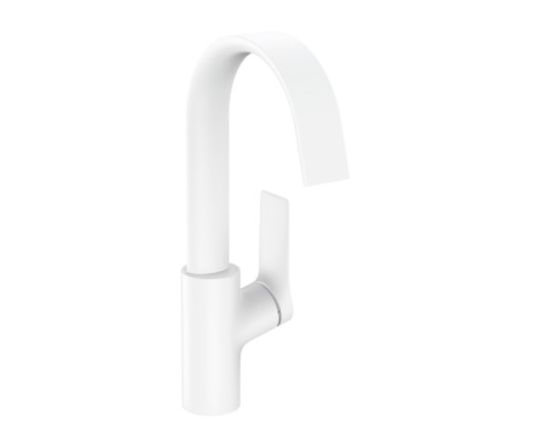 Vonios praustuvo maišytuvas Hansgrohe Vivenis 210 su pasukamu snapu 75032700 Baltas Matinis