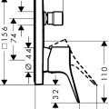 Dušas maisītājs Hansgrohe  Vivenis 75416000 Hromēts