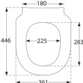 Poda vāks Villeroy & Boch Subway 3.0 SoftClose, QuickRelease Melns 8M42S1R7