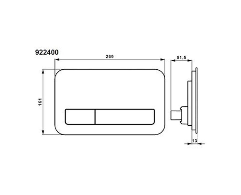 Кнопка для встраиваемой рамки Villeroy & Boch ViConnect M200, Белый 922400RE