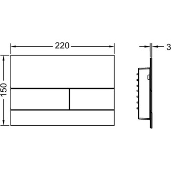 Poga iebūvējamam rāmim TECEsquare II AXOR  9240846