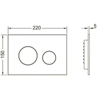Poga iebūvējamam rāmim TECEloop Balta Matēta 9240926
