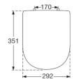 Pisuāra vāks Villeroy & Boch Subway 2.0 ar SoftClose, Balts 9956S101