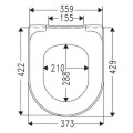 Poda vāks Villeroy & Boch Avento ar SoftClose+QuickRelease Balts 9M77C101