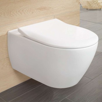 Poda vāks Villeroy & Boch Subway 2.0 ar SoftClose+QuickRelease Balts 9M78S101