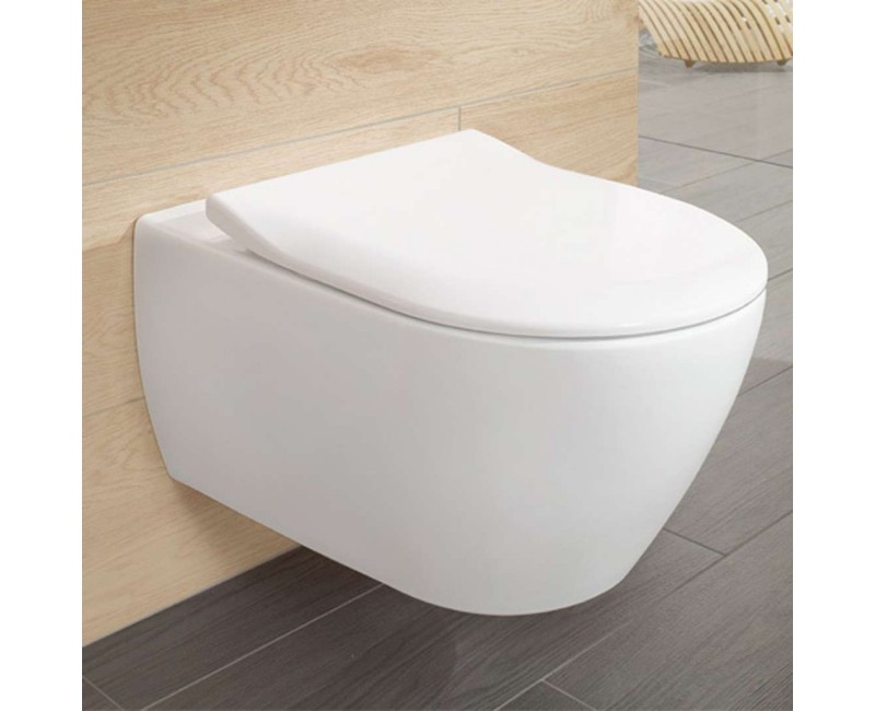 Кришка для унитаза Villeroy & Boch Subway 2.0 с функцией SoftClose+QuickRelease, белое 9M78S101