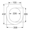 Poda vāks  Villeroy & Boch Avento Slim, Soft Close/QR, balts