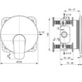 Смеситель для душа Ideal Standard Ceraline встраиваемый хром A6724AA