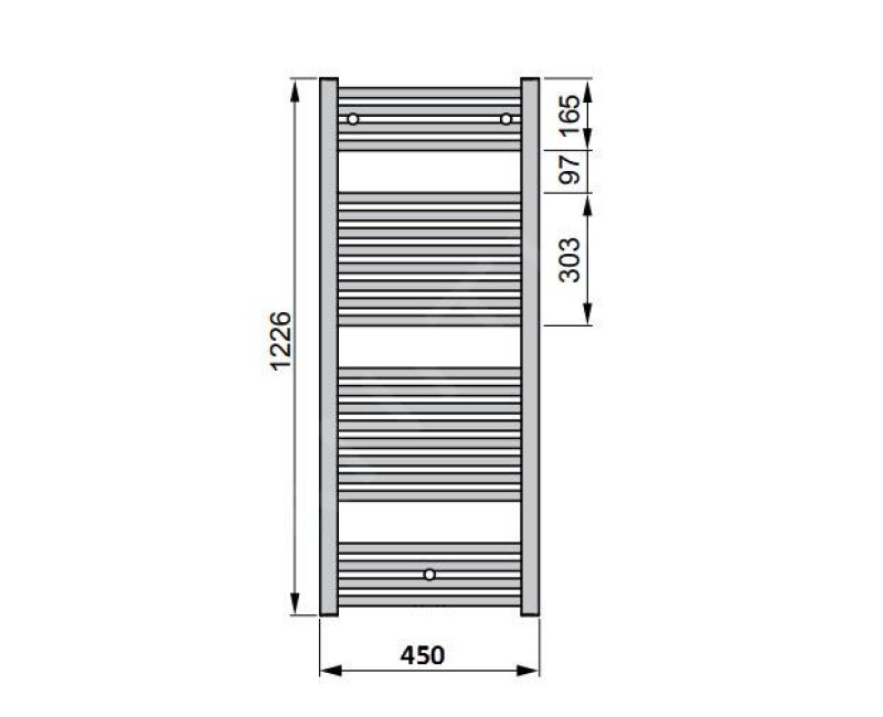 Dvieļu žāvētājs / Radiators Zehnder Virando 120x45cm Balts AB-120-045