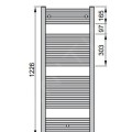 Dvieļu žāvētājs / Radiators Zehnder Virando 120x60cm Balts AB-120-060