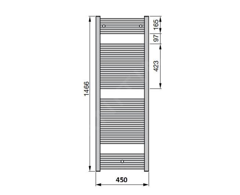 Rankšluosčių džiovintuvas / Radiatorius Zehnder Virando 150x45cm Baltas AB-150-045