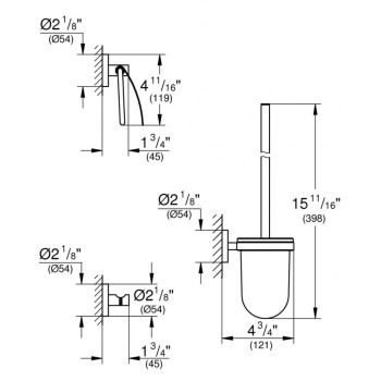 Aksesuāru komplekts Grohe Essentials, Supersteel  40407DC1