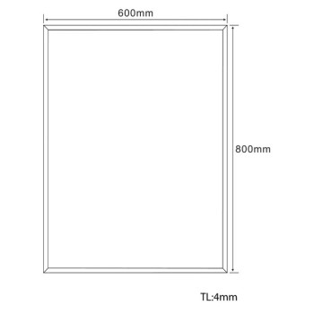 Vannas istabas spogulis Aqualine 60x80 cm, ar slīpumu 22496