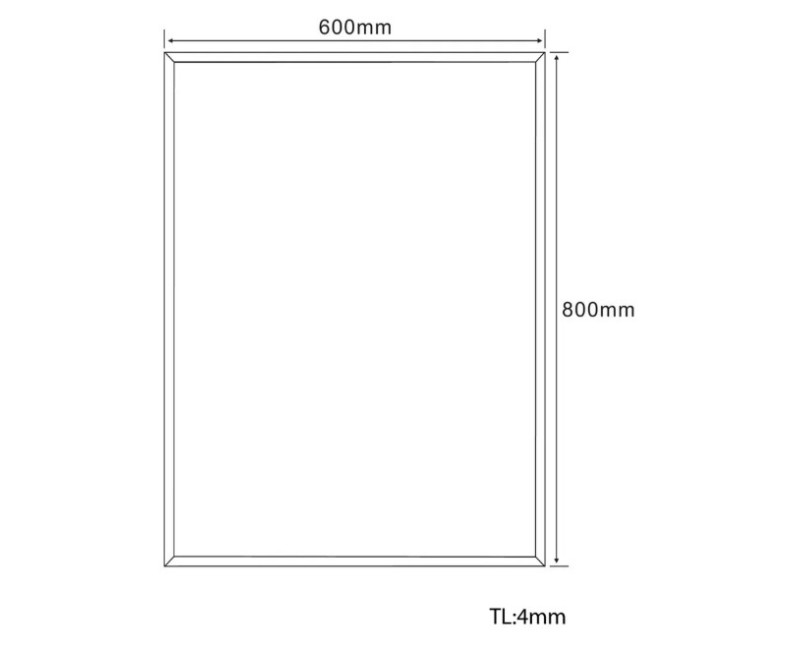 Vannas istabas spogulis Aqualine 60x80 cm, ar slīpumu 22496