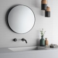 Зеркало для ванной Aqualine D60 см, черное 6000