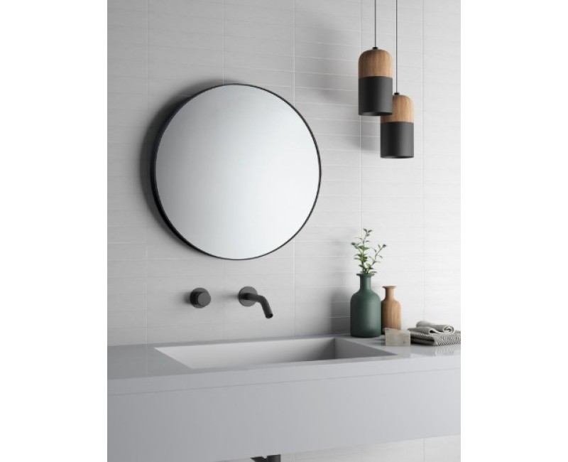 Зеркало для ванной Aqualine D60 см, черное 6000