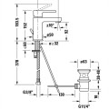 Смеситель для раковины Duravit B.2, хром