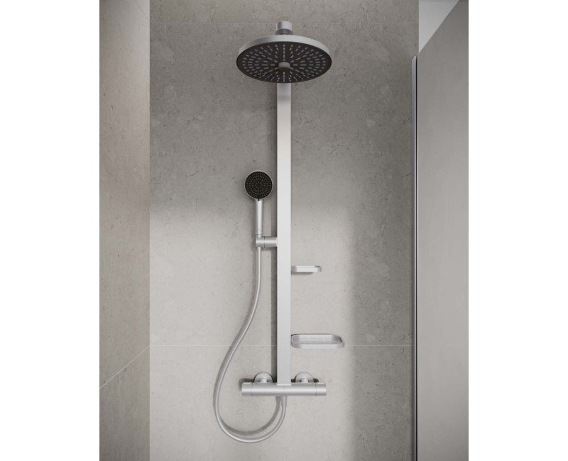 Душевая система Ideal Standard Ceratherm ALU с термостатом Silver BD583SI