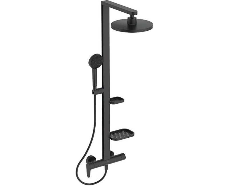 Dušas sistēma Ideal Standard Ceratherm ALU ar Termostatu Melna matēts BD584XG