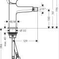 Bide maisītājs Hansgrohe Metropol Zh.Push hromēts 32520000