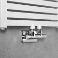 Savienojumu komplekts SAPHO TWIN dvieļu žāvētājam / radiatoram, Hromēts CP401S