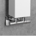 Savienojumu komplekts SAPHO TWIN dvieļu žāvētājam / radiatoram, Hromēts CP401S
