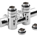 Savienojumu komplekts SAPHO TWIN dvieļu žāvētājam / radiatoram, Hromēts CP401S
