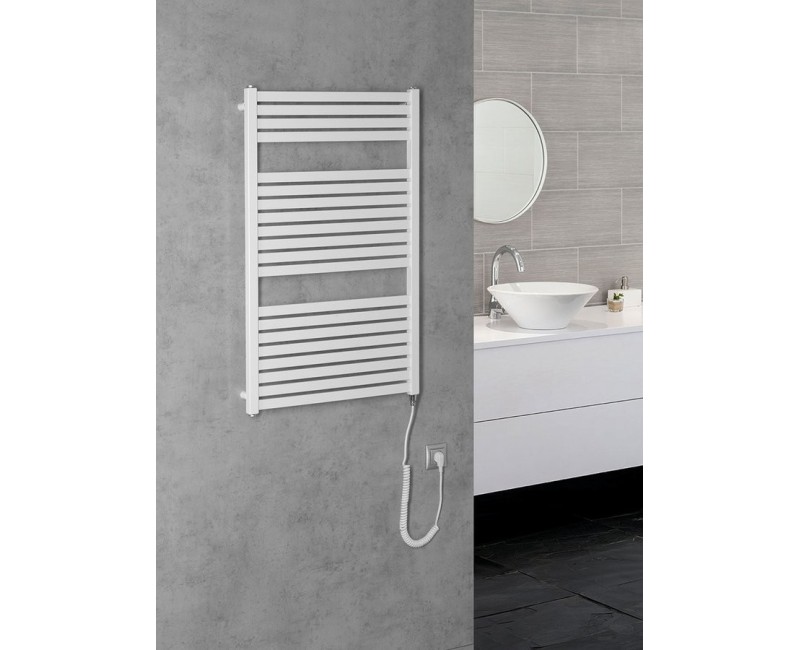 Dvieļu žāvētājs / Radiators AQUALINE Tondi-E elektriskais 60x97cm, 400W, balts  DE460T