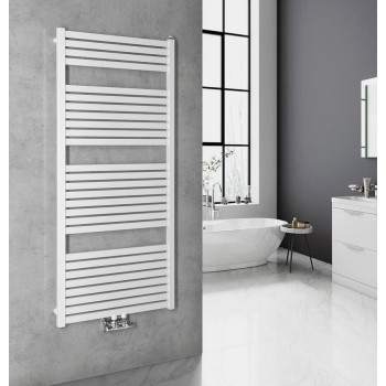 Dvieļu žāvētājs / Radiators AQUALINE Tondi-E elektriskais 45x133cm, 500W, balts  DE470T