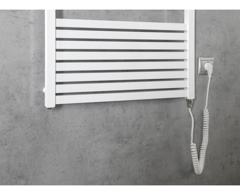 Dvieļu žāvētājs / Radiators AQUALINE Tondi-E elektriskais 60x133cm, 600W, balts  DE480T
