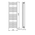 Полотенцесушитель / Радиатор AQUALINE Tondi-E электрический 60x133см, 600Вт, матовый черный DE486T