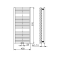 Rankšluosčių džiovintuvas / Radiatorius AQUALINE Tondi 45x97cm baltas DT450T