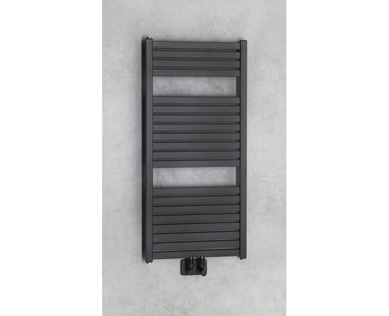 Rankšluosčių džiovintuvas / Radiatorius AQUALINE Tondi 45x97cm, matinė juoda DT456T