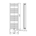 Dvieļu žāvētājs / Radiators AQUALINE Tondi radiators 45x133 cm  matēti melns  DT476T