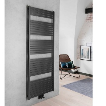 Dvieļu žāvētājs / Radiators AQUALINE Tondi 60x169 cm, matēti melns  DT496T