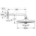 Dušas galva Grohe Euphoria SmartControl 260, 3 režīmi, StarLight® apdare, Hromēta 26458000