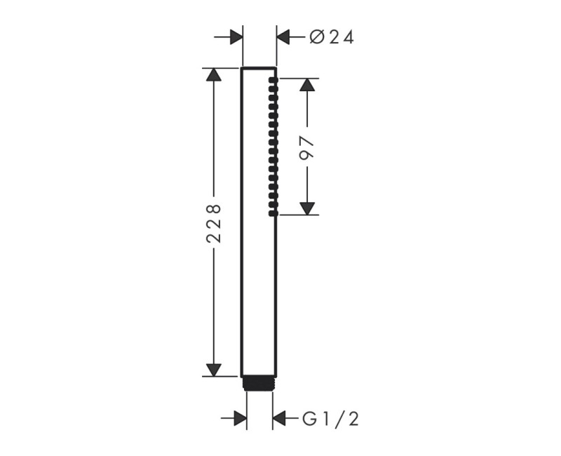 Dušo galvutė Hansgrohe Pulsify S 1jet 24125700 Balta Matinė