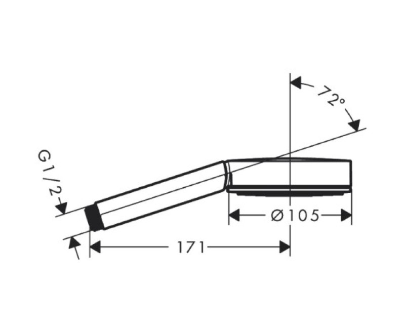 Dušas klausule Hansgrohe Pulsify S HS 105 3jet Activat Eco 24101000 Hromēts