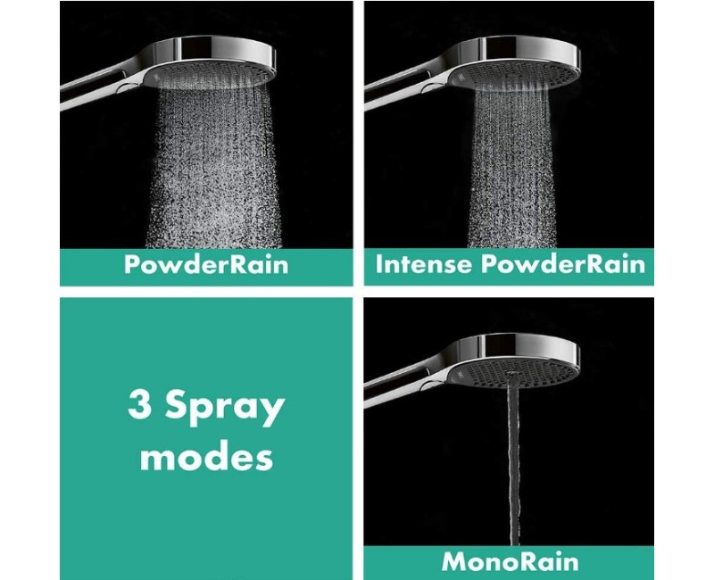 Dušas klausule Hansgrohe Rainfinity 130 3jet HS EcoSm.9L 26865000 Hromēts