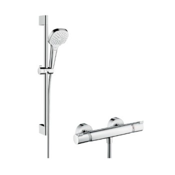 Dušas komplekti Hansgrohe Croma Select E Varioar Ecostat Comfort termostatu Balts Matēts 27081400